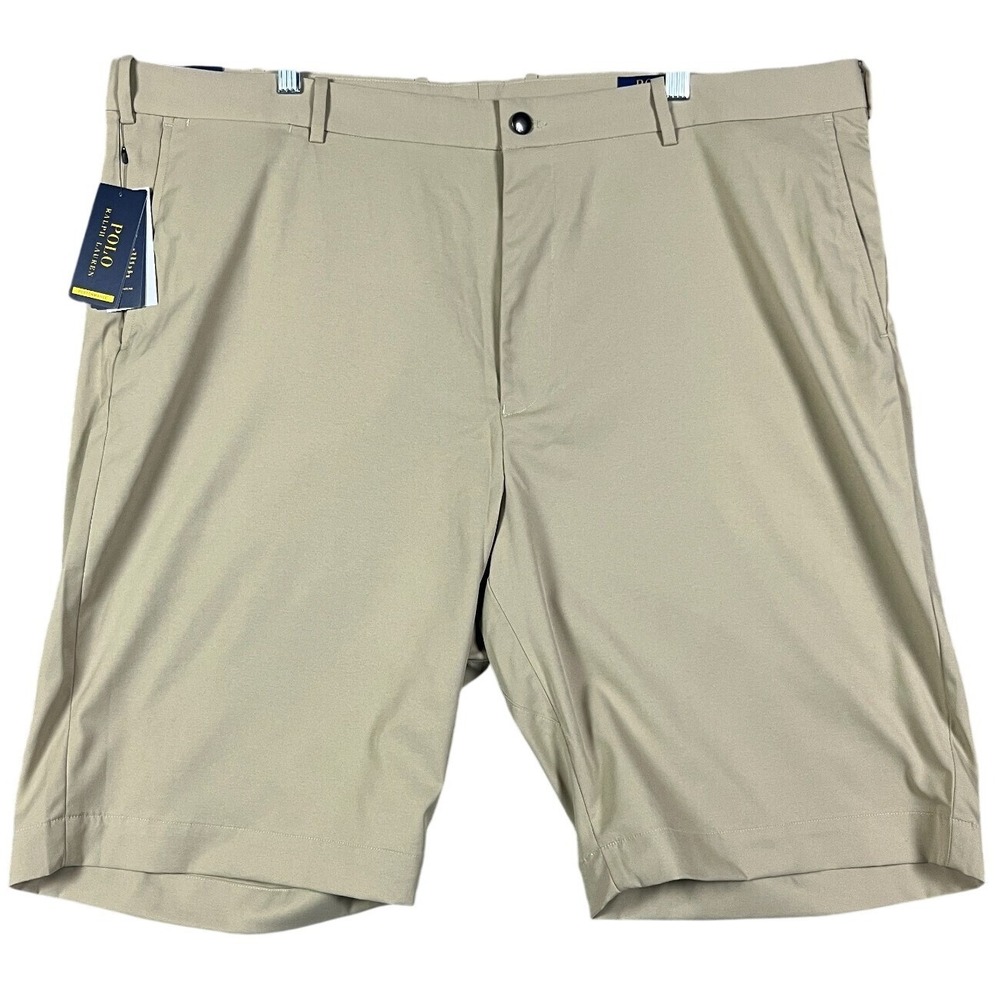 Polo Ralph Lauren Performance Golf Shorts Mens 42T Khaki Classic Fit 9in Stretch
